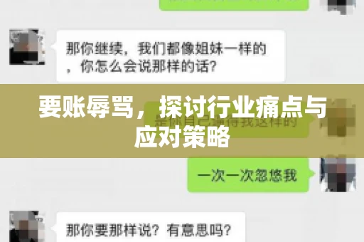 要账辱骂，探讨行业痛点与应对策略