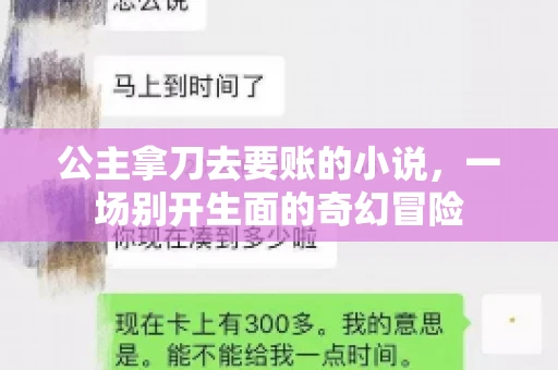 公主拿刀去要账的小说，一场别开生面的奇幻冒险