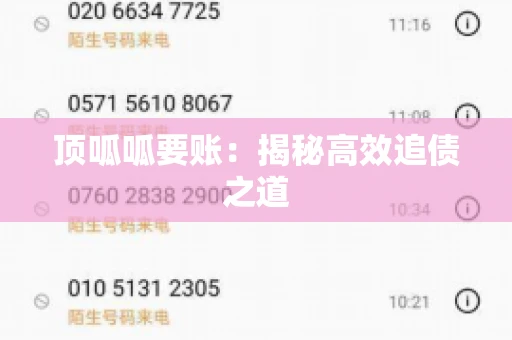 顶呱呱要账：揭秘高效追债之道