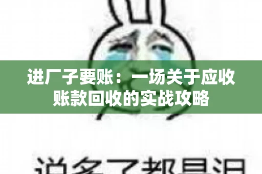 进厂子要账：一场关于应收账款回收的实战攻略