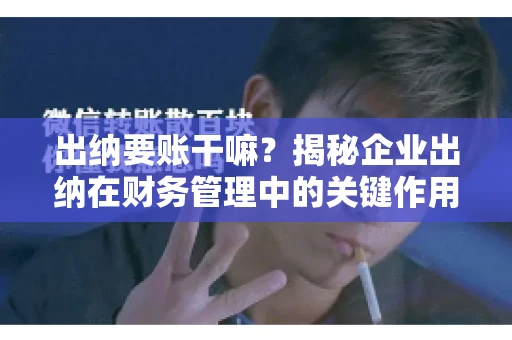 出纳要账干嘛？揭秘企业出纳在财务管理中的关键作用